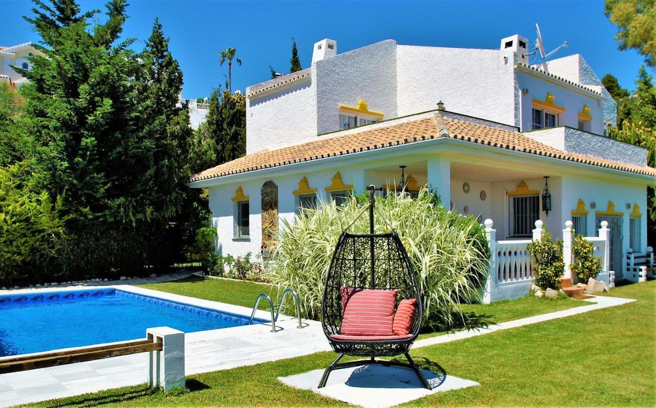 Holiday Villa In 10 Min From Fuengirola Beach With Sea Views Pool Bbq Parking Wifi Aircon Big Garden Mijas Luaran gambar